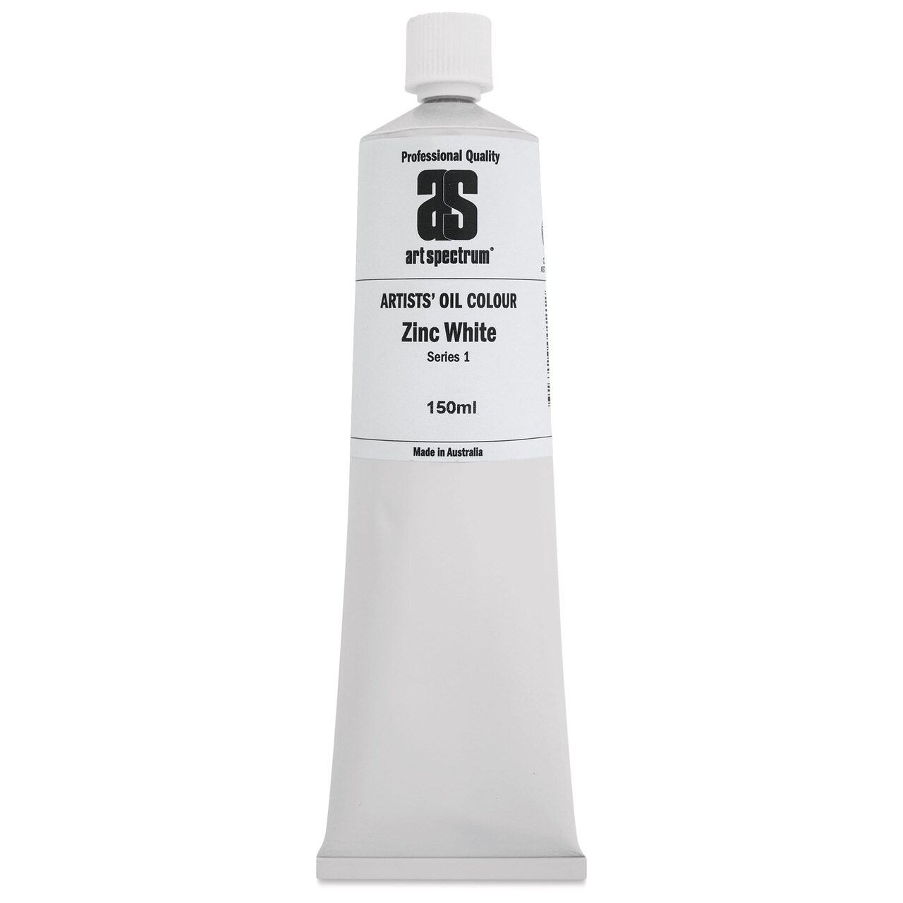 Art Spectrum Artists' Oil Paint - Zinc White, 150 ml tube and swatch